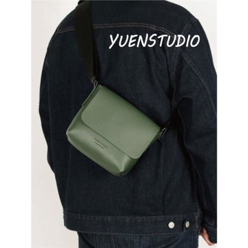 YUEN小眾個性韓國ins胸包復古斜挎包男女設計pu質感小方包街頭潮