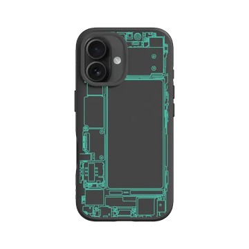 iPhone 16 SolidSuit 黑 - JOCR - Inside an iPhone - Green