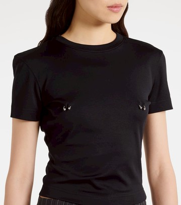 Mugler Ruched cotton top