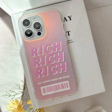 Twinko💗[CA1686]❥獨家客製化發票載具*RICH有錢手機殼❤️蘋果IPHONE17 16 15 14