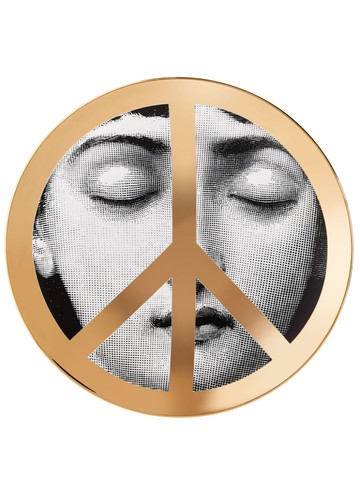 Fornasetti - Variazioni n.403 wall plate - unisex - Porcelain - One Size - Black