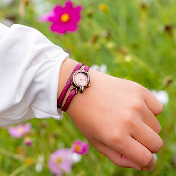 瞄準著愛心的小兔子手錶 SS 梅粉色