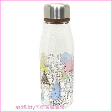 asdfkitty*KITTY房子透明瓶身直飲水壺/隨手瓶-500ML-輕量好攜帶-日本正版商品