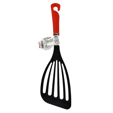 KAI 貝印 House 尼龍帶孔平鏟 尖端:尼龍(耐熱200度) 柄: 聚丙烯(耐熱溫度110度) 日本產  黑色 + 紅色  1個
