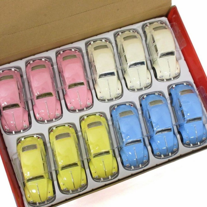 キンスマート 1/32 プルバック ミニカー ワーゲン ニュービートル 12台 KiNSMART キンスマート プルバックミニカー 1/32