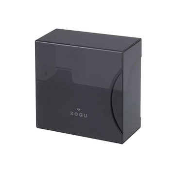 【日本下村KOGU】日製分隔式咖啡濾紙收納盒(透黑)