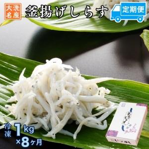 ふるさと納税 定期便 釜揚げしらす (1kg×8か月) 天然 釜揚げ ふっくら しらす シラス 魚 さかな 魚介 離乳食 茨城県大洗町