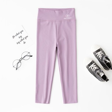 FANMOU - 高腰彈力內搭褲/瑜珈褲-飛機-紫色