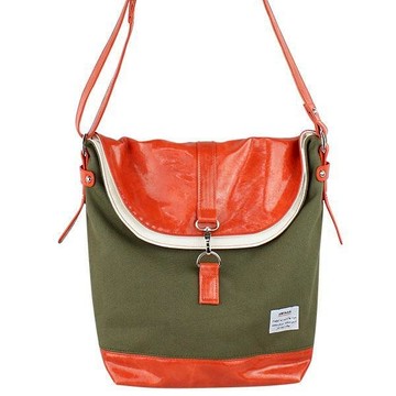 橄欖綠疊層側背包【am-0274】