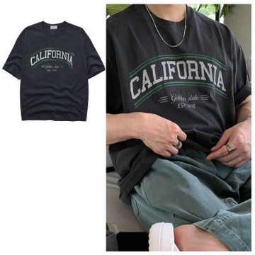 DITION現貨CALIFORNIA文字短袖上衣 復古水洗加州風短T