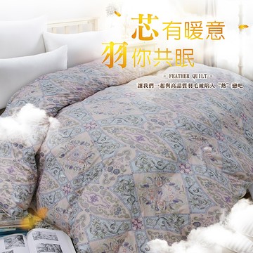 【多利寶寢具】Indian_飯店級印花天然羽毛絨被/棉被胎(印花防絨布)