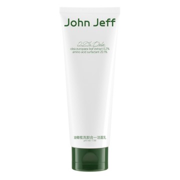 JohnJeff油橄欖洗卸合一潔面乳清潔可卸彩妝敏皮乾皮姐夫