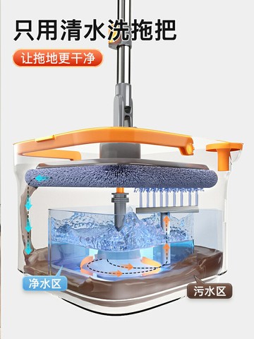 佳幫手免手洗懶人拖把家用2021新款自動一拖凈平板拖地神器墩拖布