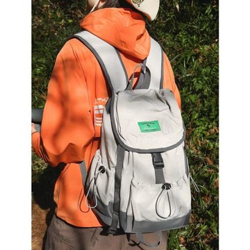 書包女大學生山系戶外徒步登山束口雙肩包女旅游輕便高中生背包男