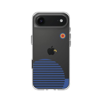 iPhone Air Clear Case（相機按鈕） 透明 - NASA - Exoplanet K2-18 b & Red Dwarf - Bauhaus Style