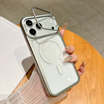高級大視窗鏡頭支架 UV電鍍準分子 MagSafe 適用iPhone 17 Air 16 15 Promax  手機殼