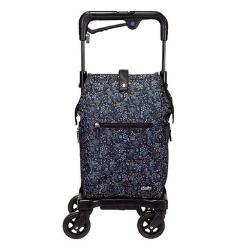 【海夫健康生活館】YL 高度調整 煞車 全車輪360° 銀髮族 購物助行車 步行輔助車 變形蟲黑(NO.07SC)