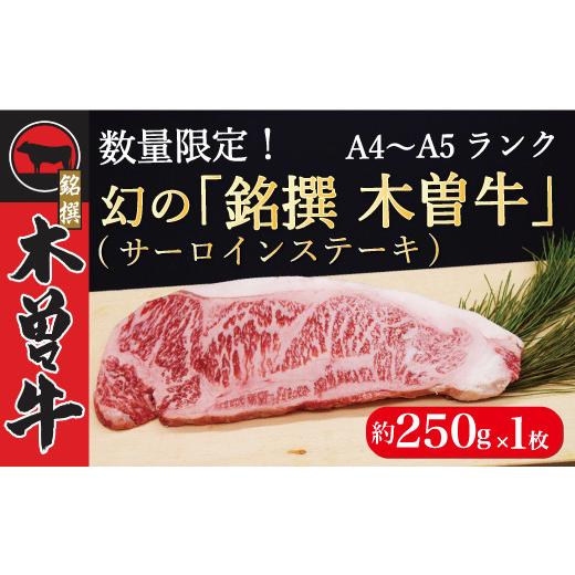 ふるさと納税 長野県 木祖村 数量限定！「銘撰木曽牛」(サーロインステーキ)約250g