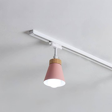 HAPPYBRIGHT 樂亮LED照明 馬卡龍軌道燈頭 不含燈泡 E27  櫻花粉  1個