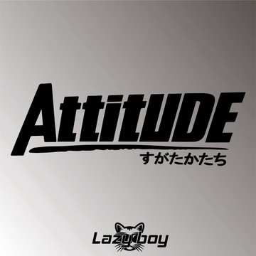 ATTITUDE 態度 車貼 貼紙 防水貼紙 行李箱貼紙 安全帽貼紙 筆電貼紙 反光貼紙 汽車貼紙 機車貼紙