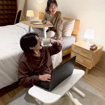 『全新』【aka】折疊翻升床上桌_雙色｜茶几 邊桌 沙發桌 床上桌 工作桌 人體工學