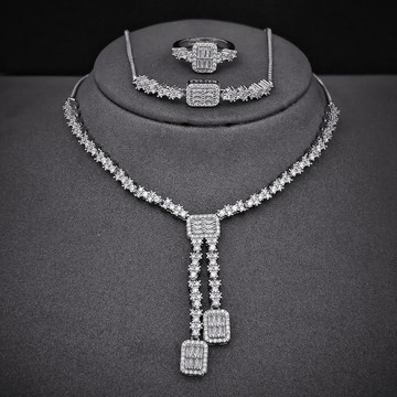 時尚經典款項鍊手鍊戒指三件式