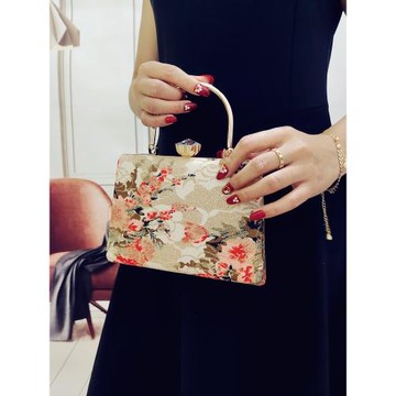 旗袍專用手包2022新款復古晚會手提包喜婆婆手拿包高質感手拎小包
