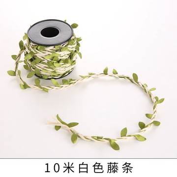✨好物推薦✨森林係藤條麻繩葉子繩子 手工diy編織花環材料裝飾10米包管子新年 6LAE