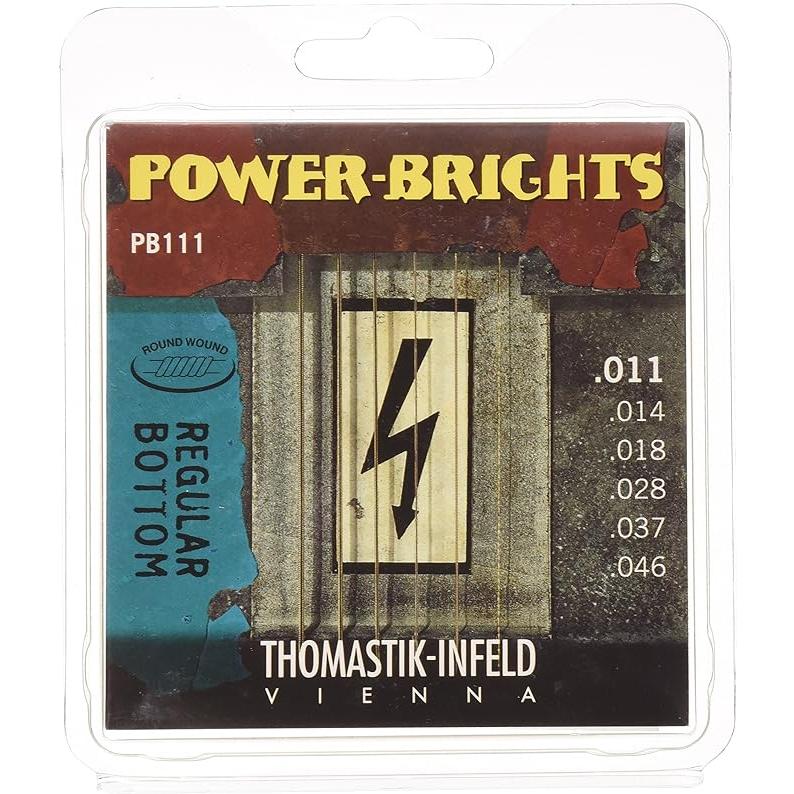 Thomastik-Infeld PB111 Electric Guitar Strings: Power-Brights String Magnecore Round Wound Set E, B, G, D, A, E