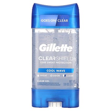 Gillette, Clear Shield，止汗劑和淨味劑，Cool Wave，3.8 盎司（107 克）