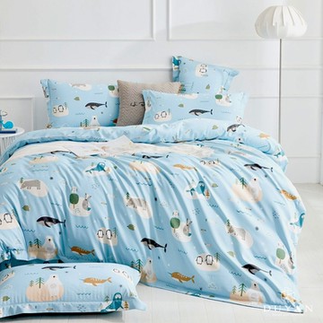 【DUYAN 竹漾】奧地利天絲雙人加大床包三件組 / 陸海集遊 台灣製