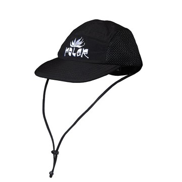 日本限定 POLER 2WAY DRAWCORD SURF CAP 防曬透氣五片帽 黑色