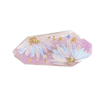 日本樹脂夏日葡萄汽水手繪花朵髮夾.髮飾