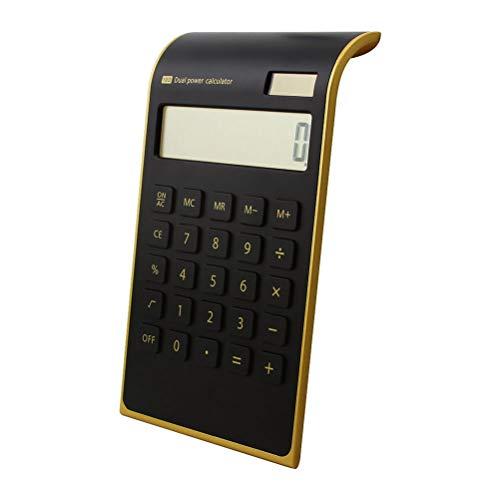 SMART SPACEビジネス電卓 ソーラーオフィス電卓 標準機能電卓 10桁電卓 薄型 携帯便利 ソーラーと電池二重電源 電源オフ機能付き(黒) 黒