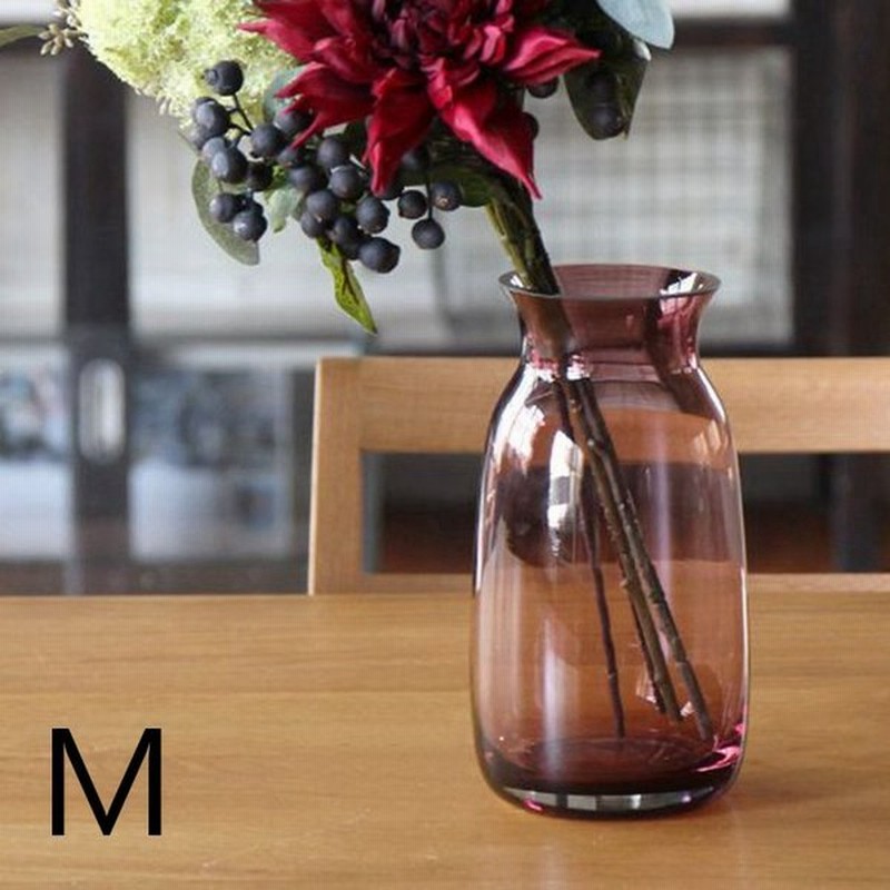 フラワーベース キャスケット M ピンク グレー ガラス 透明 花瓶 通販 Lineポイント最大0 5 Get Lineショッピング