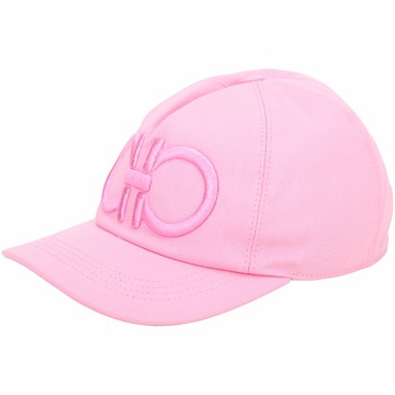 Salvatore Ferragamo Gancini 刺繡馬鞍徽標棒球帽(粉色)