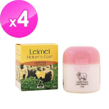 【澳洲Nature’s Care】Leimei 經典綿羊霜含維他命E (4 入組, 100g/罐)