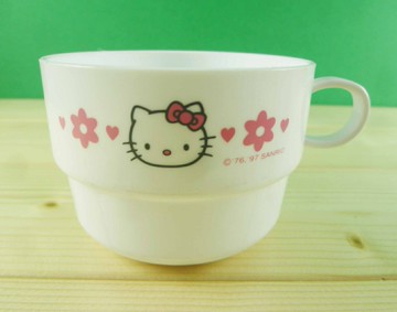 【震撼精品百貨】Hello Kitty 凱蒂貓 杯子 白花 震撼日式精品百貨