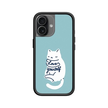 iPhone 17 Mod NX -邊框背蓋組合 (相機按鈕) 黑 - ilovedoodle (Lim Heng Swee) - Mindful Cat - Love Yourself