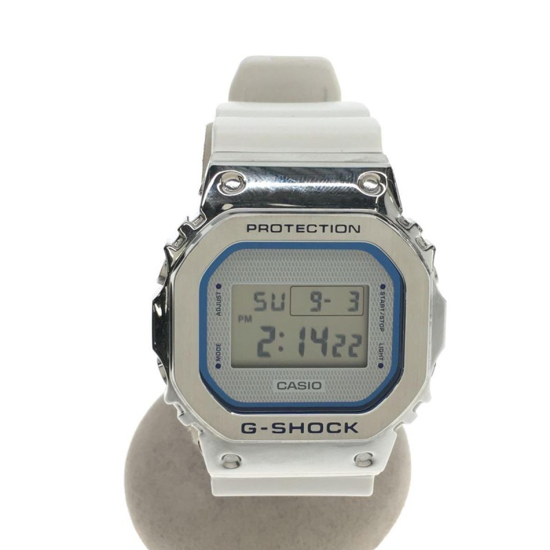 クォーツ腕時計_G-SHOCK/アナログ/ラバー/SLV/WHT/SS | LINEブランドカタログ