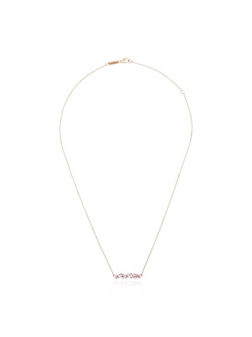 Suzanne Kalan - 18kt rose gold sapphire bar necklace - women - Diamond/Sapphire/18kt Rose Gold - One Size - Pink