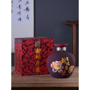 景德鎮創意酒瓶家用陶瓷酒壺2斤10斤裝泡酒壇子密封白酒罐禮盒裝