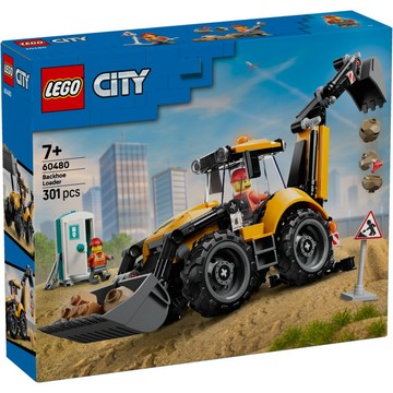 [樂享積木] LEGO 60480 黃色反鏟裝載機 城市系列