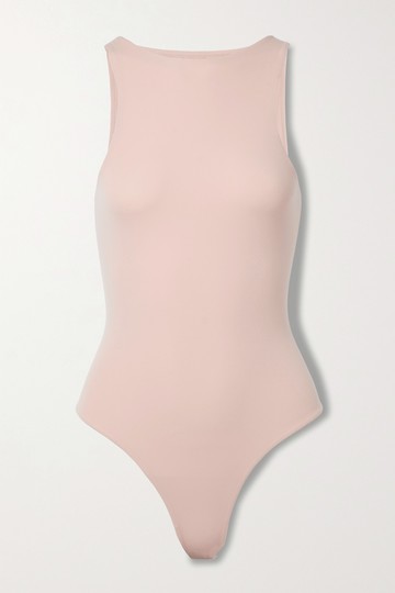 Skims - Fits Everybody Stretch Satin-jersey Thong Bodysuit - Mica - Neutral - 2XL