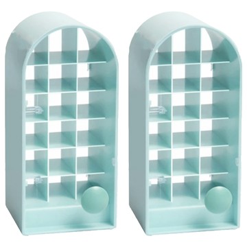 18格口紅架 ABS塑料  霧色藍  2個