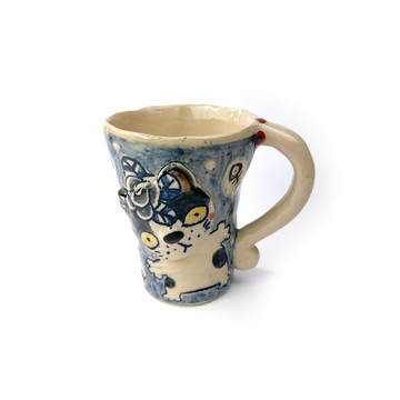 Nice Little Clay 手工鈴鐺杯 可愛貓 0101-164