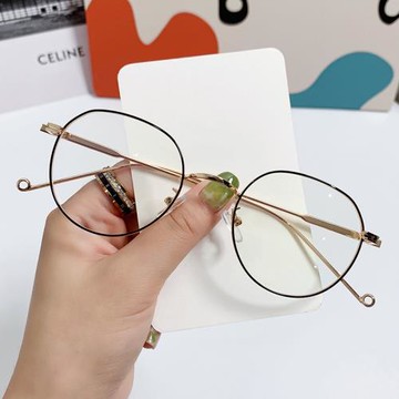 2024年小紅書同款眼鏡框金屬平光鏡細腳女韓版網紅眼鏡架52022