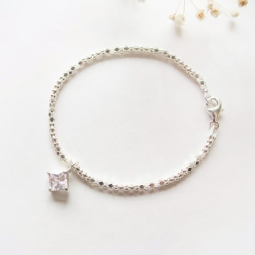 925純銀 銀河小幸運星 鋯石 手鍊 免費送禮包裝