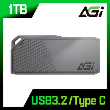 【AGI亞奇雷】 ED238 1TB 外接式SSD USB3.2 Gen2 附傳輸線(讀寫1050/1000MBs)