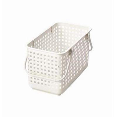 ライクイット (like-it) ランドリー 洗濯 収納 持ち手付き スタッキング可能 ランドリーバスケット (M) ホワイト LBB-11C バイオマスプラ